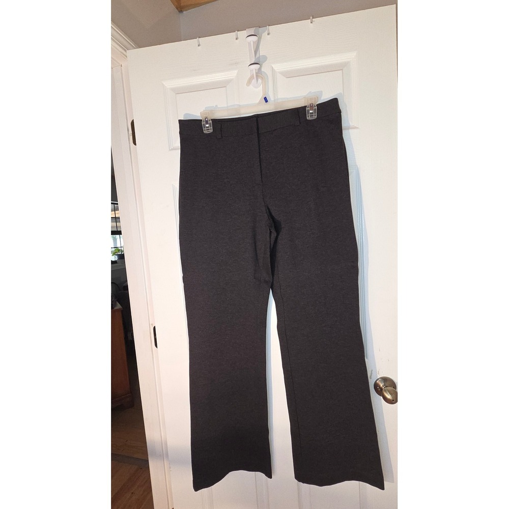 Lands End Starfish Knit Trousers 18T Tall Charcoal Gray Straight Leg Dress Pants